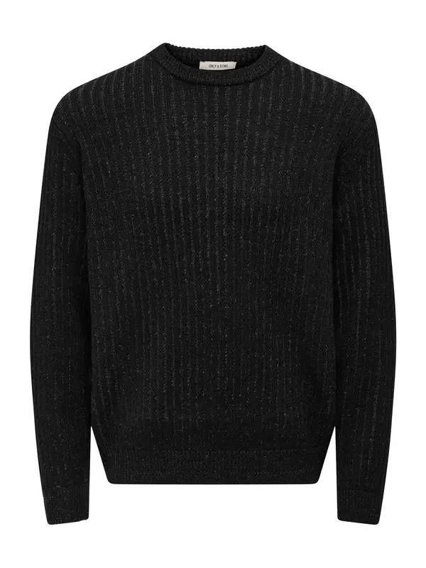 Only & Sons Only & Sons Pulover 'ONSMICHAEL'  pegasto črna
