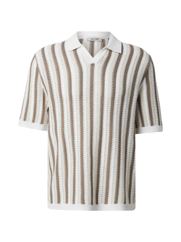 Only & Sons Only & Sons Pulover 'ONSTHUE'  bež / rjava / bela