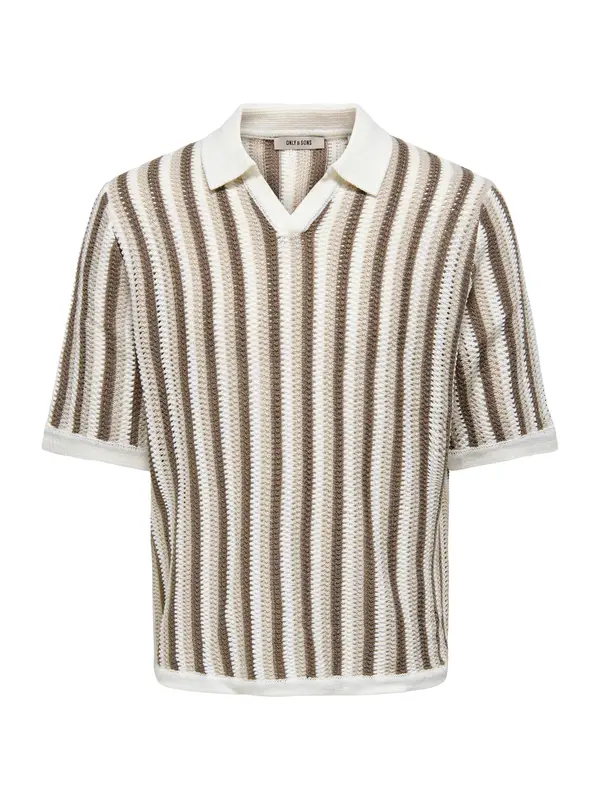 Only & Sons Only & Sons Pulover 'ONSTHUE'  bež / rjava / bela