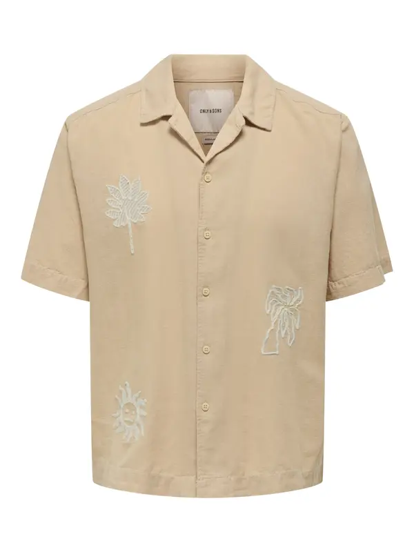 Only & Sons Only & Sons Srajca 'Caidenly'  svetlo rjava / bela