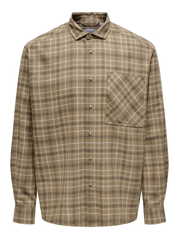 Only & Sons Only & Sons Srajca 'ONSArcher'  bež / svetlo rjava / temno rjava / bela