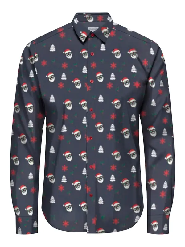 Only & Sons Only & Sons Srajca 'ONSELF XMAS'  temno siva / jelka / temno rdeča / bela