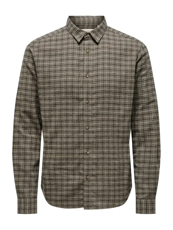 Only & Sons Only & Sons Srajca 'ONSGUDMUND'  kapučino / temno rjava
