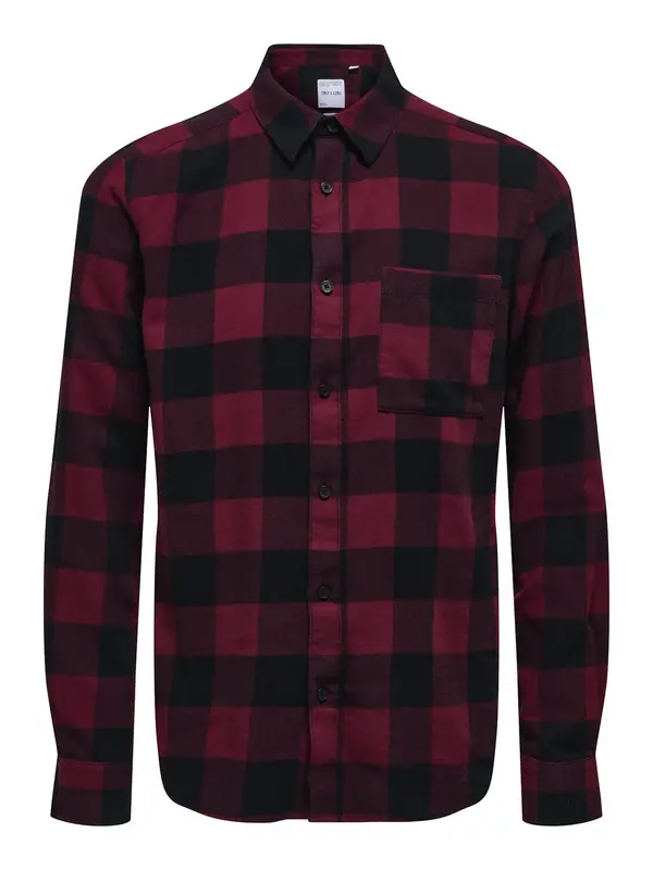 Only & Sons Only & Sons Srajca 'ONSGudmundur'  burgund / črna