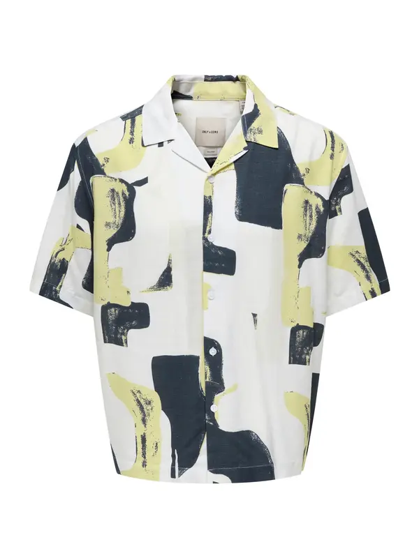 Only & Sons Only & Sons Srajca 'ONSHARVI'  pastelno rumena / svetlo rumena / črna
