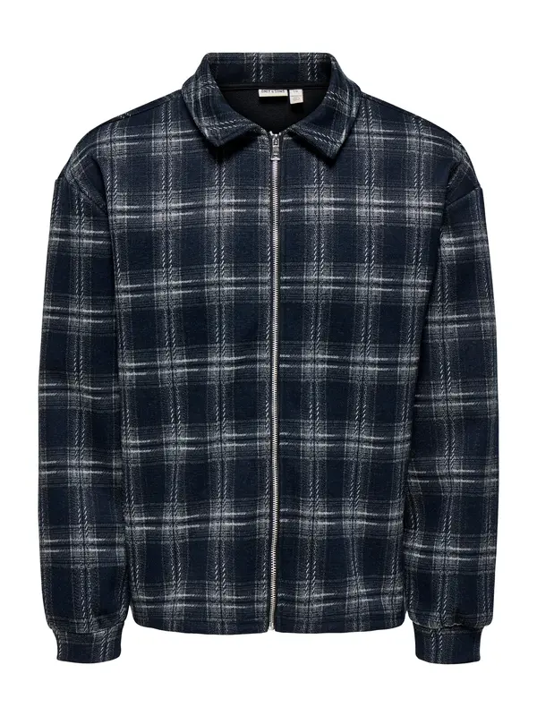 Only & Sons Only & Sons Srajca 'ONSHENDON'  nočno modra / siva / bela