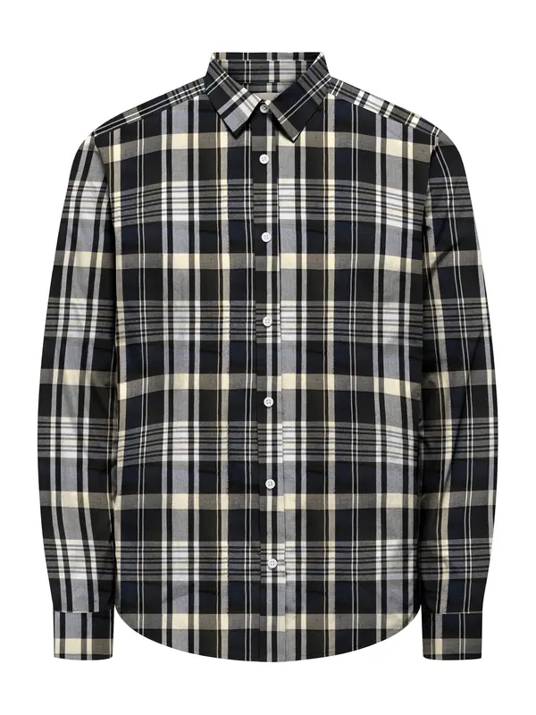 Only & Sons Only & Sons Srajca 'ONSKIM'  mornarska / svetlo rumena / črna / bela