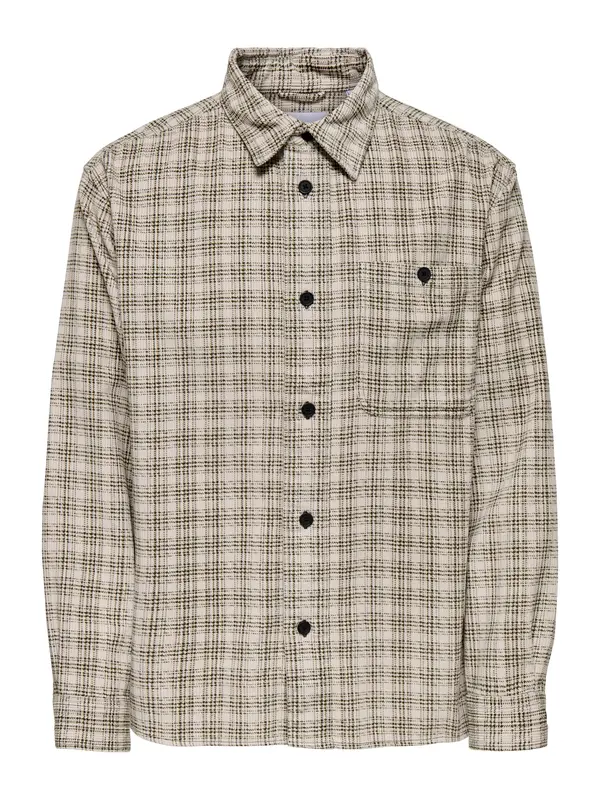 Only & Sons Only & Sons Srajca 'ONSWaleed'  kremna / temno zelena