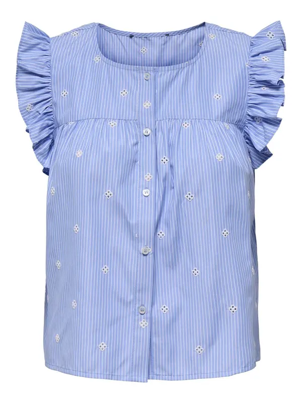ONLY ONLY Bluza 'Amanda'  modra / bela