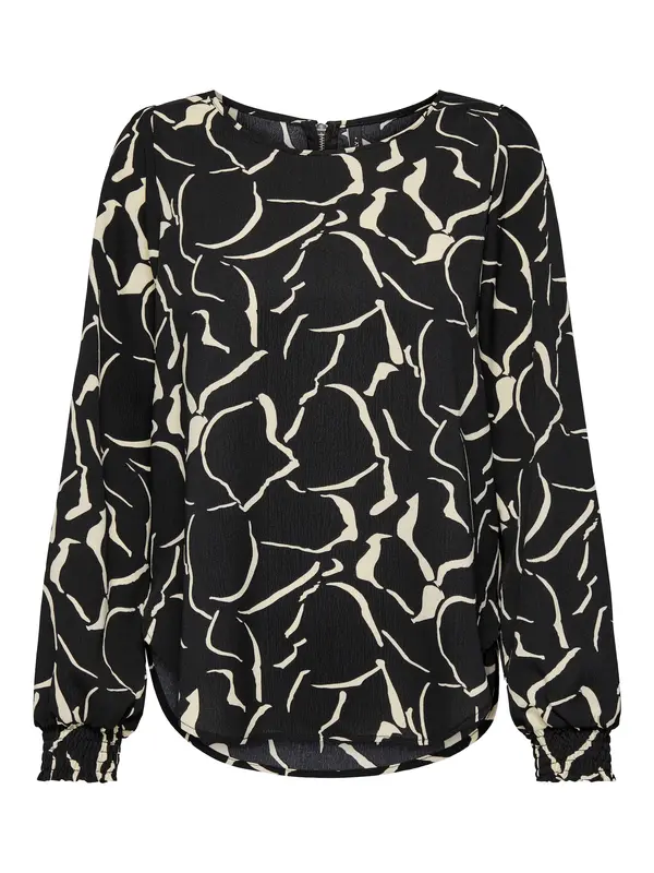 ONLY ONLY Bluza 'Elite'  svetlo bež / črna