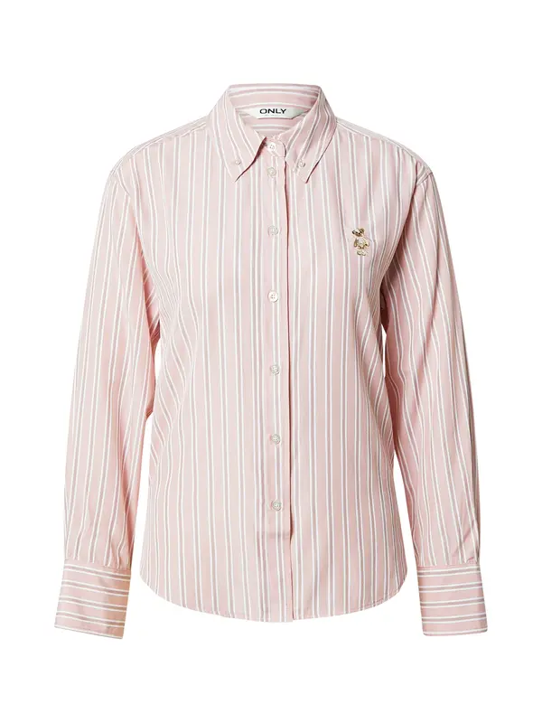 ONLY ONLY Bluza  karamel / staro roza / bela