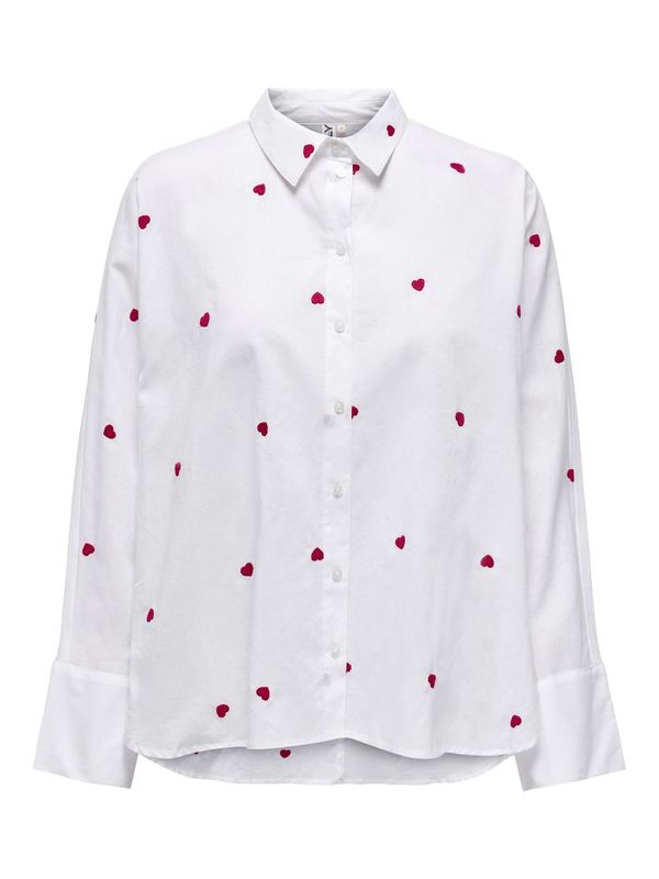 ONLY ONLY Bluza 'Lina'  rdeča / bela