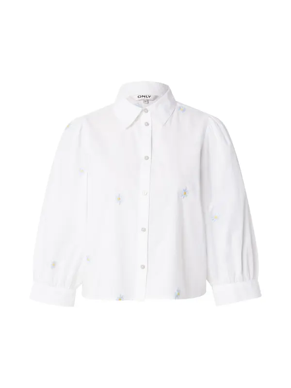 ONLY ONLY Bluza 'ONLCandy'  svetlo modra / zlato-rumena / bela