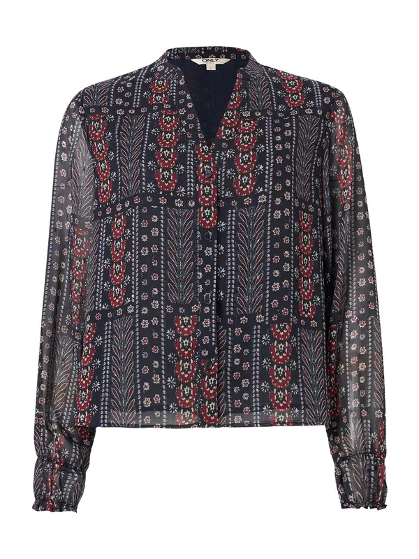 ONLY ONLY Bluza 'ONLDUA MYRILLA'  marine / krvavo rdeča / bela