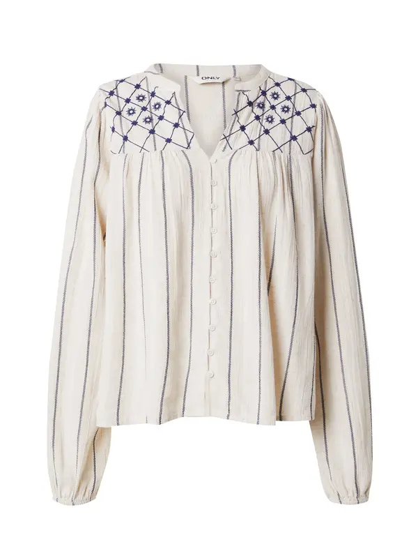 ONLY ONLY Bluza 'ONLEline'  temno modra / greige / off-bela