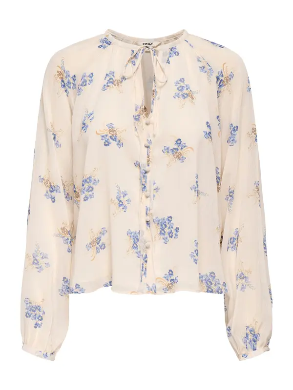 ONLY ONLY Bluza 'ONLFUSINA'  kremna / svetlo modra / svetlo rumena