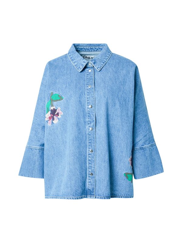 ONLY ONLY Bluza 'ONLGRACE'  moder denim / smaragd / majnica / robida