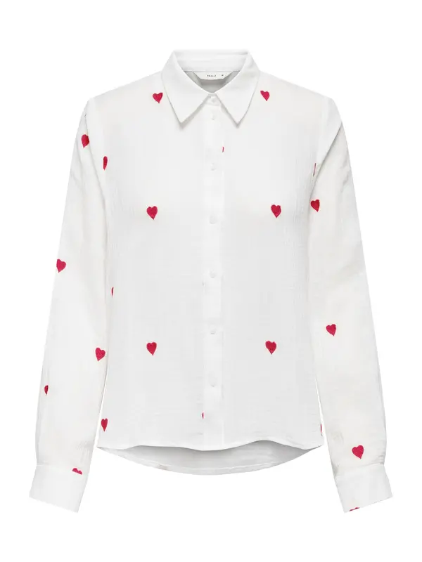 ONLY ONLY Bluza 'ONLHEART'  rdeča / bela