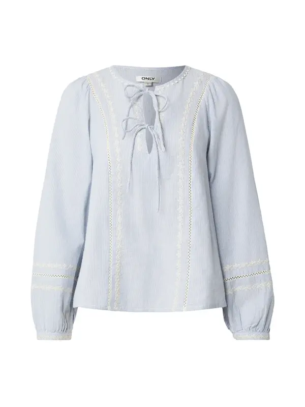 ONLY ONLY Bluza 'ONLMONICA ANE'  svetlo modra / bela