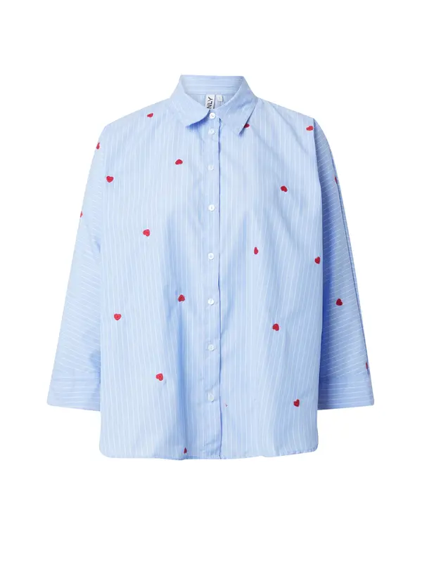 ONLY ONLY Bluza 'ONLNew Lina Grace'  svetlo modra / rdeča / bela
