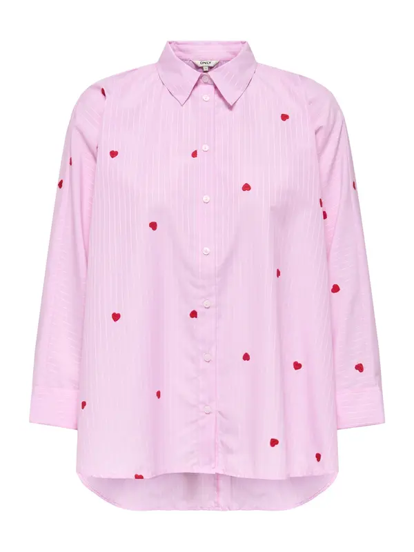 ONLY ONLY Bluza 'ONLNew Lina Grace'  svetlo roza / ognjeno rdeča / bela