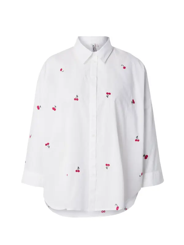 ONLY ONLY Bluza 'ONLNew Lina'  oliva / temno rdeča / bela