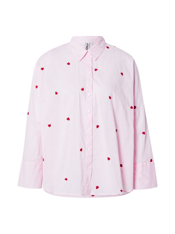 ONLY ONLY Bluza 'ONLNEW LINA'  roza / temno rdeča