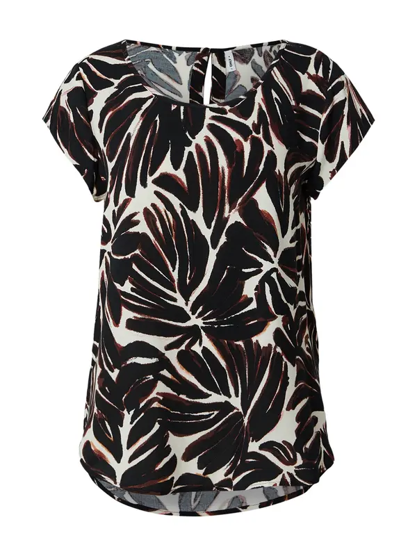 ONLY ONLY Bluza 'ONLNova'  rjasto rjava / črna / bela