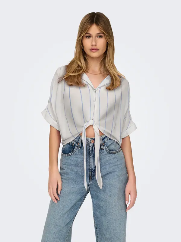 ONLY ONLY Bluza 'ONLPAULA'  modra / bela
