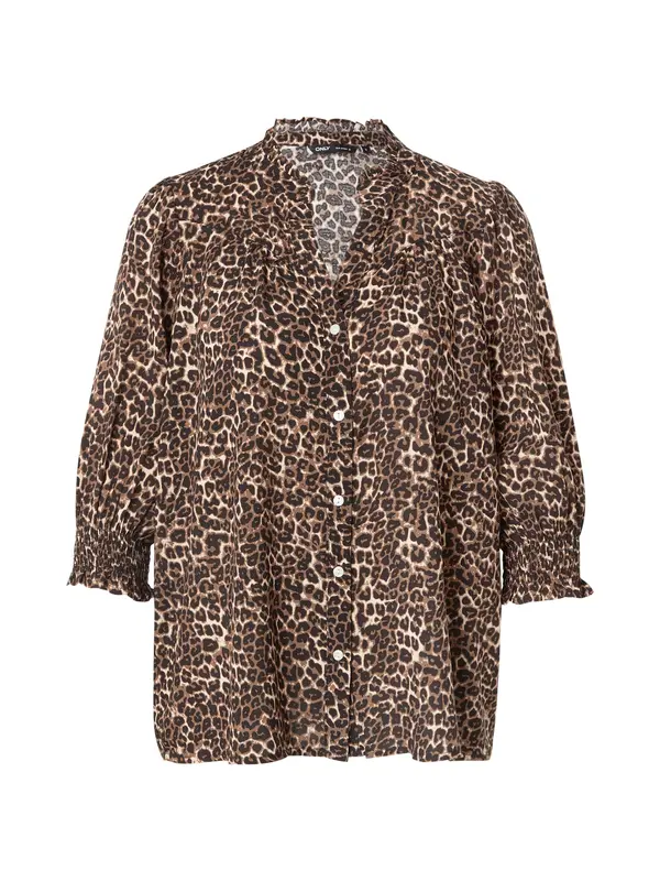 ONLY ONLY Bluza 'ONLRAYA'  temno bež / črna / bela