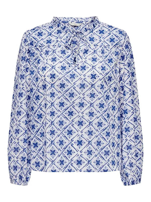 ONLY ONLY Bluza 'ONLROANNE'  modra / bela