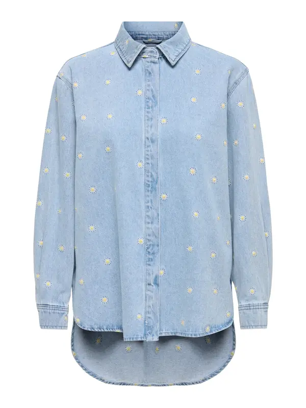 ONLY ONLY Bluza 'ONLVERA'  moder denim / rumena / bela