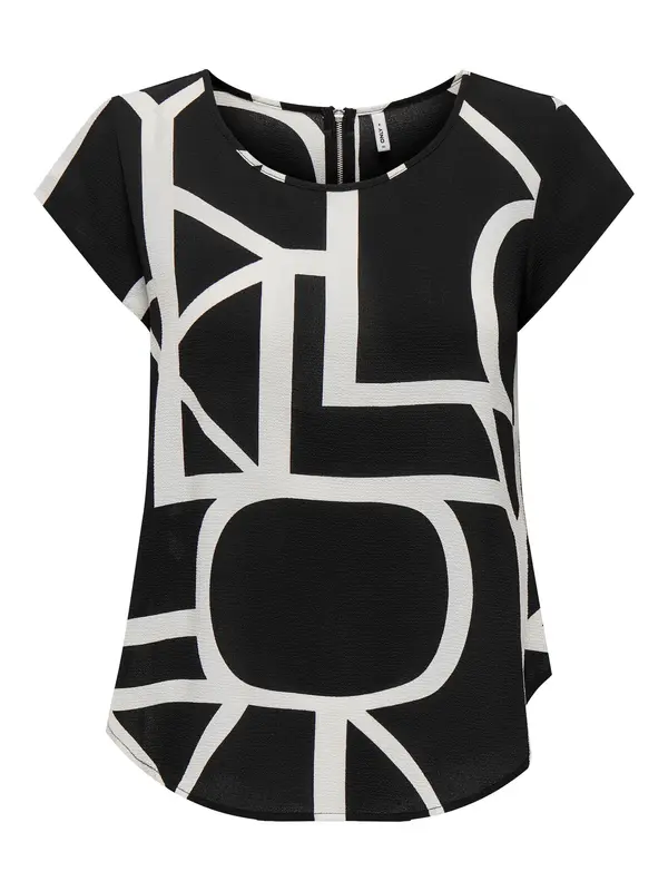 ONLY ONLY Bluza 'ONLVic'  črna / bela