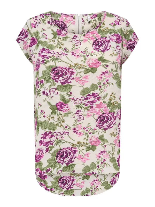 ONLY ONLY Bluza 'ONLVic'  kremna / trst / orhideja / temno liila
