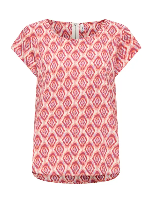 ONLY ONLY Bluza 'ONLVIC'  svetlo bež / rdeča / oksid