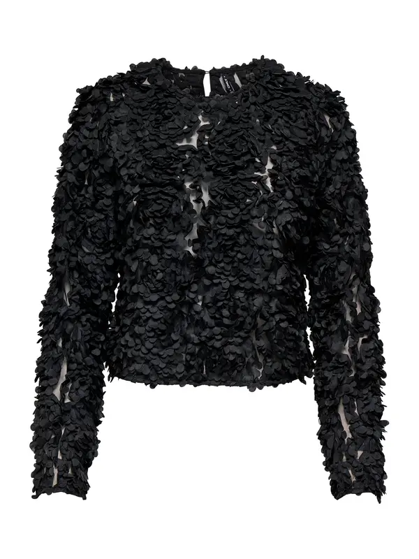 ONLY ONLY Bluza 'ROSEBLOOM'  črna