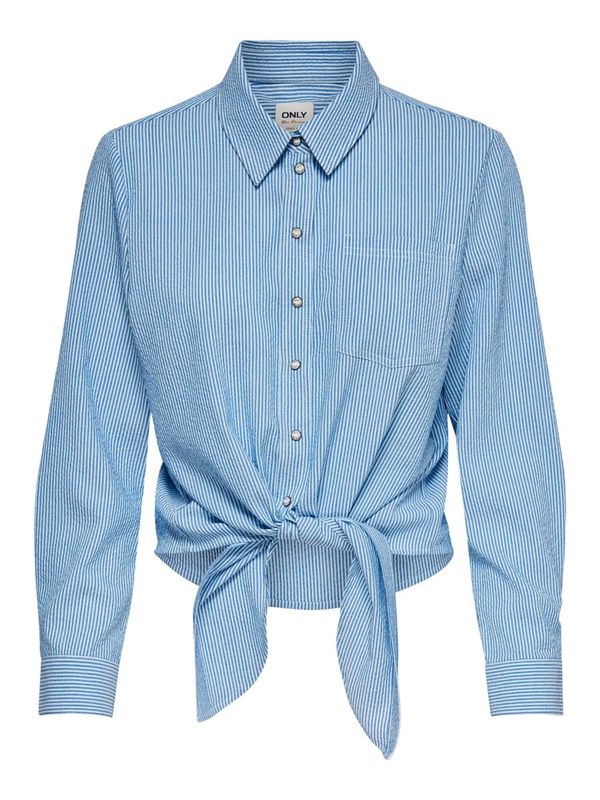 ONLY ONLY Bluza  svetlo modra / bela