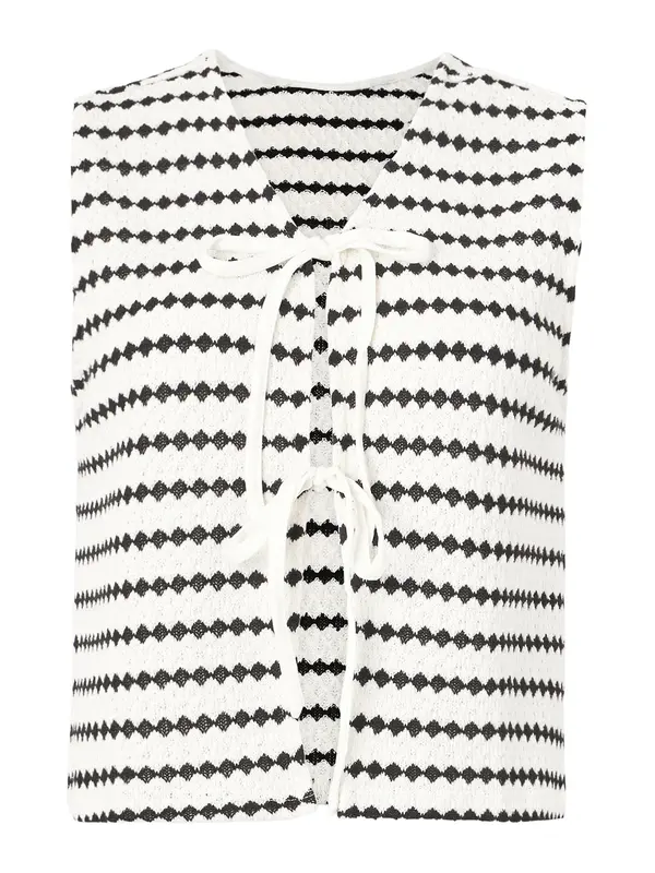 ONLY ONLY Brezrokavnik 'ONLEVA'  črna / bela