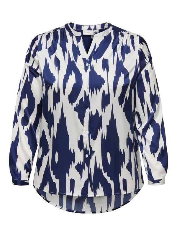 ONLY Carmakoma ONLY Carmakoma Bluza 'CARANITA'  temno modra / bela