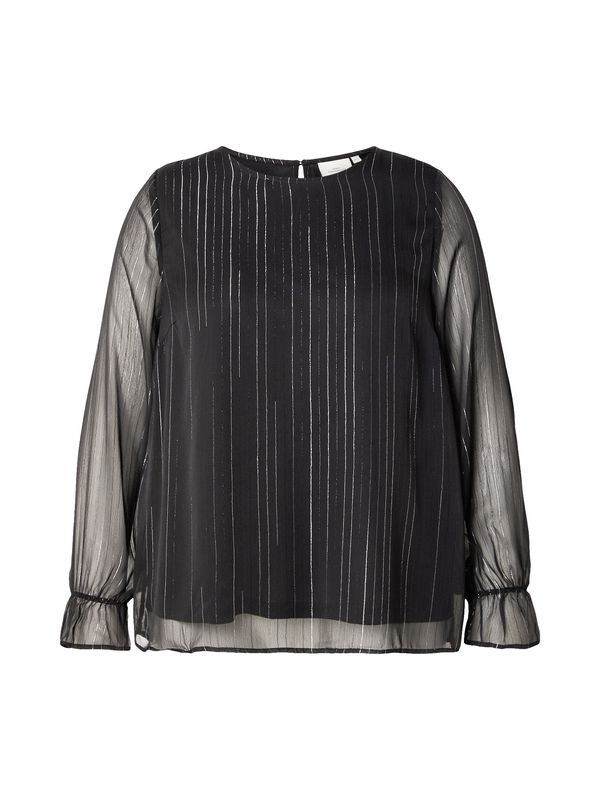 ONLY Carmakoma ONLY Carmakoma Bluza 'CARAzelea'  črna / srebrna