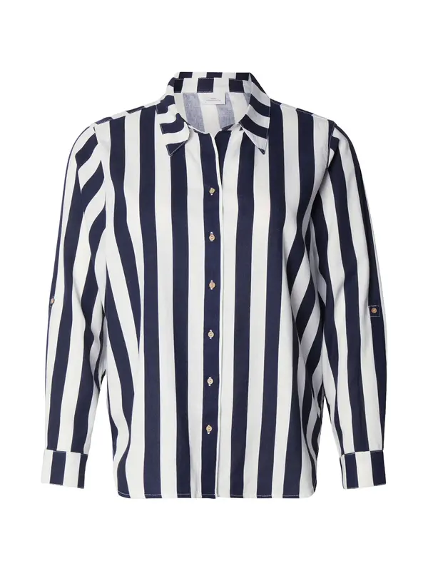 ONLY Carmakoma ONLY Carmakoma Bluza 'Cargoa'  marine / bela