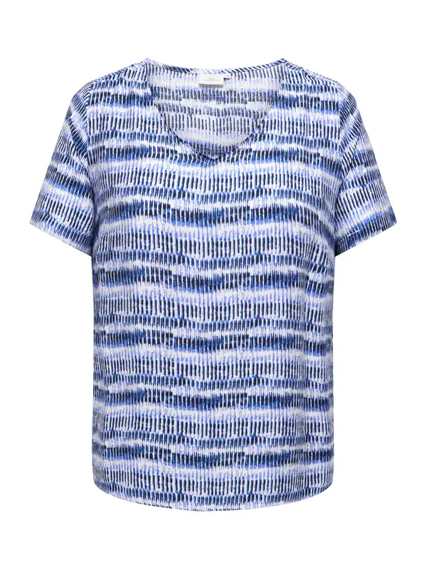 ONLY Carmakoma ONLY Carmakoma Bluza 'CARHAVANA'  marine / azur / svetlo lila / bela
