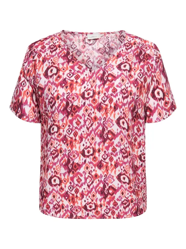 ONLY Carmakoma ONLY Carmakoma Bluza 'CARHavana'  oranžna / fuksija / bela