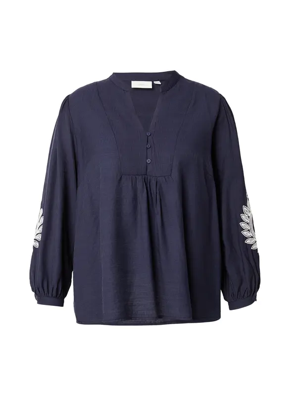 ONLY Carmakoma ONLY Carmakoma Bluza 'CARKANA'  temno modra / bela