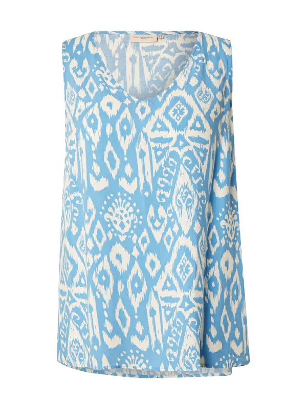 ONLY Carmakoma ONLY Carmakoma Bluza 'CARMARRAKESH'  nebeško modra / bela