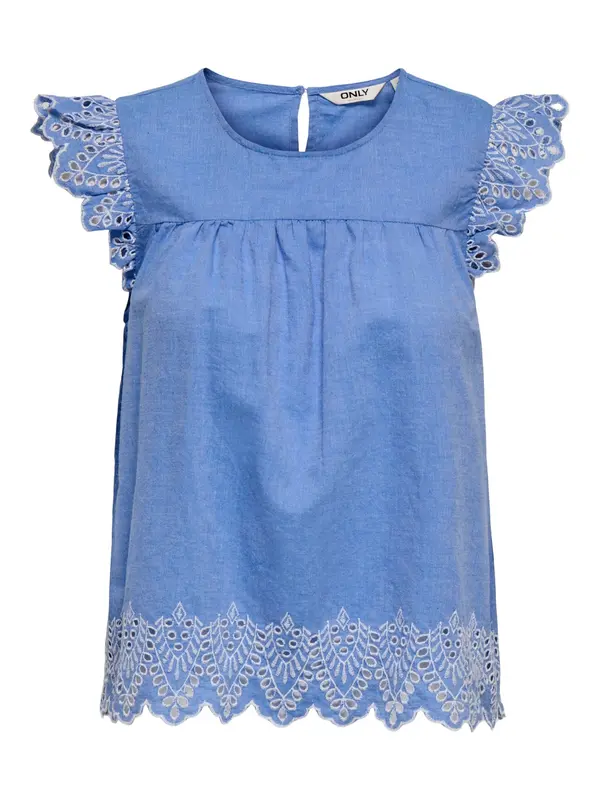 ONLY Carmakoma ONLY Carmakoma Bluza 'CARTULUM'  svetlo modra / bela