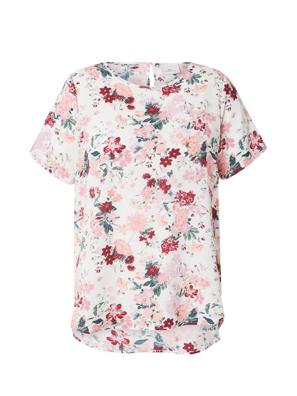 ONLY Carmakoma ONLY Carmakoma Bluza 'CARVICA'  temno zelena / roza / rdeča / bela