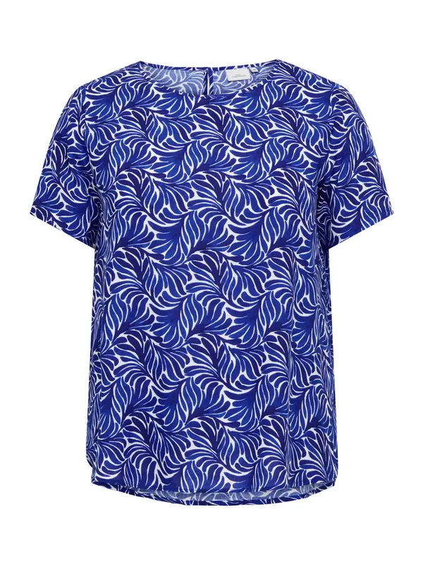ONLY Carmakoma ONLY Carmakoma Bluza 'CARVICO'  modra / kobalt modra / bela