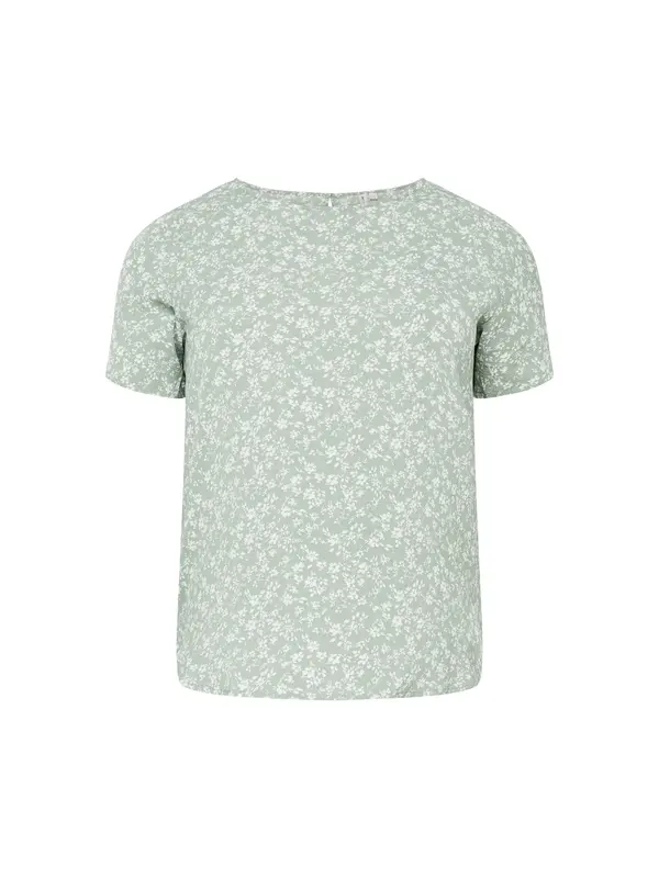 ONLY Carmakoma ONLY Carmakoma Bluza 'Vica'  temno zelena / bela