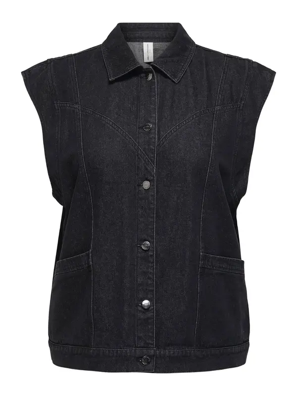 ONLY Carmakoma ONLY Carmakoma Brezrokavnik 'CARKennedy'  črn denim
